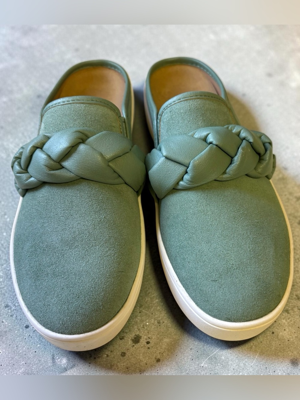 Revitalign Barbados Hanna Braid Orthotic Suede Mule Clog